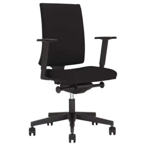 Navigo-stoel met stof, synchroonmechanisme - zwarte schaal
