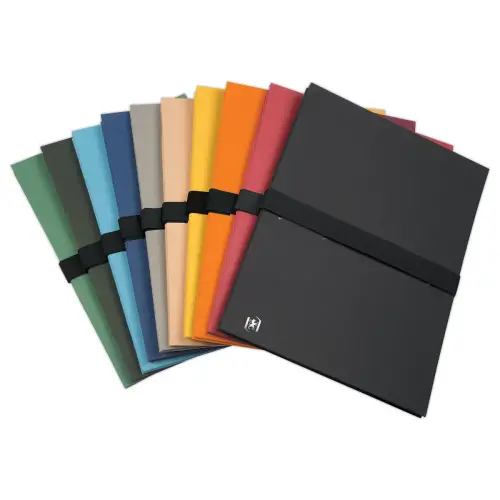 10 Verstelbare velcro hemdjes van canvaspapier 24x32 - assorti kleuren