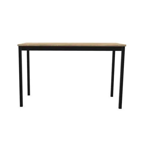 Modulaire rechthoekige tafel 120 x 60 eiken fineer / zwart