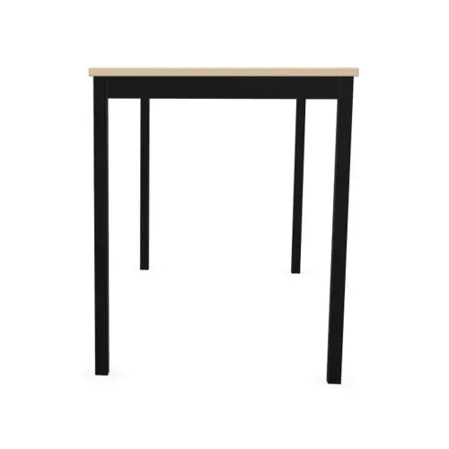 Rechthoekige modulaire tafel 120 x 60 acacia / zwart