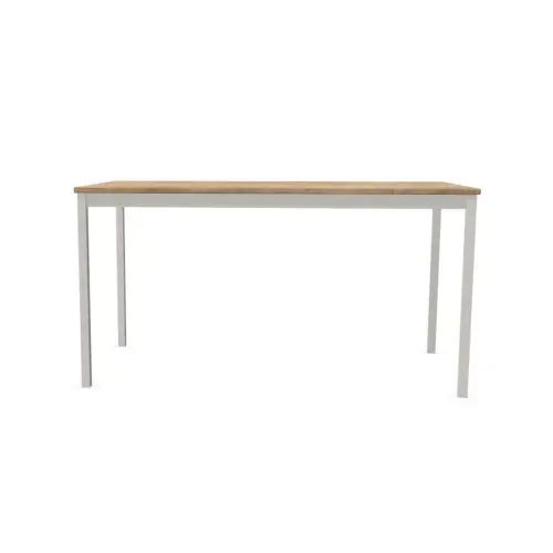 Modulaire rechthoekige tafel 140 x 70 eikenfineer / alu