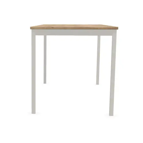 Modulaire rechthoekige tafel 140 x 70 eikenfineer / alu