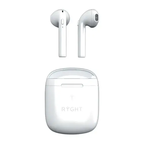 Draadloze Bluetooth-oordopjes Rechts wit