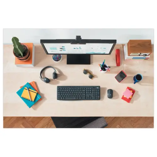 Stille kit draadloos toetsenbord + draadloze muis MK295 - AZERTY - LOGITECH 