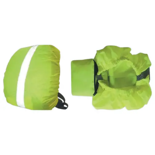 Waterdichte rugzakhoes reflecterend geel