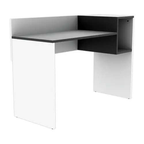 Bureau geschikt voor telewerk in melamine met niche - L 121 cm