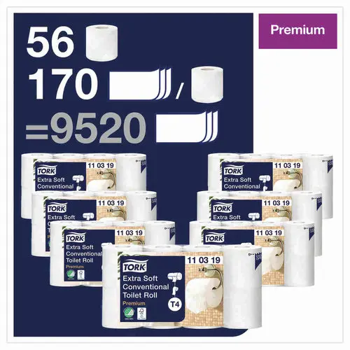 8 Rollen extra zacht toiletpapier - 3 laags - TORK