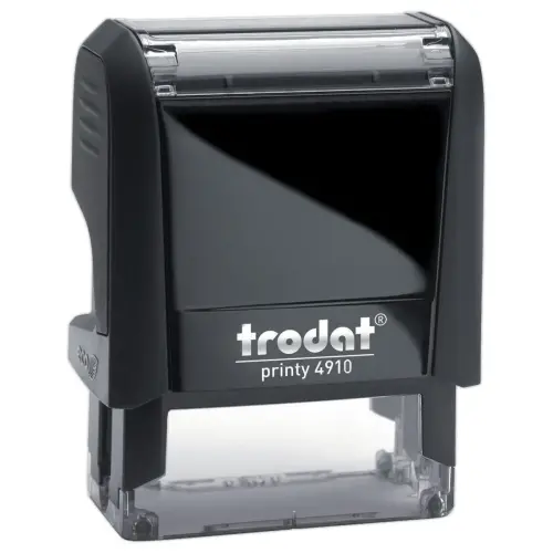 Zwarte stempel PRINTY 4910 zwarte inkt- 2 regels