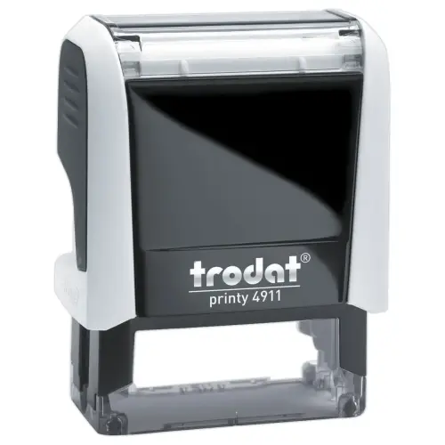 Witte stempel PRINTY 4911 zwarte inkt-4 regels