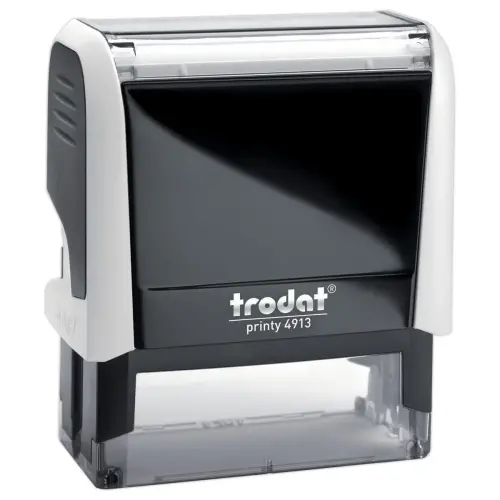 Personaliseerbare Printy 4913 stempel - Witte behuizing - Zwarte inkt - 6 regels max - TRODAT