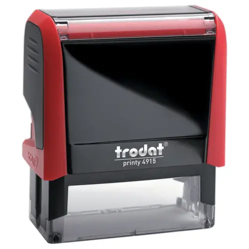 Rode stempel PRINTY 4915 zwarte inkt- 7 regels 