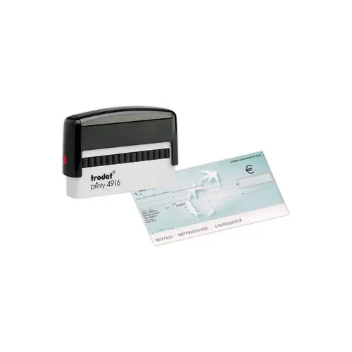 Personaliseerbare stempel Printy 4916 zw.- 70 x 10 mm - maxi 2 lijnen