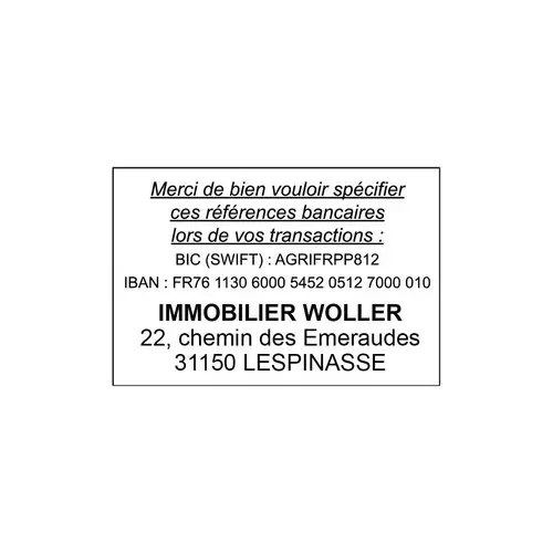 Personaliseerbare stempel Printy 4927 grijs - 60 x 40 mm - max 10 l.