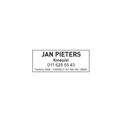Zakstempeltje Printy 9512 Persona zilver - 47x 18 mm - max. 5 lijnen