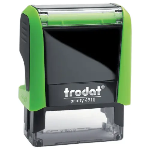 Groene stempel PRINTY 4910 groene inkt- 2 regels