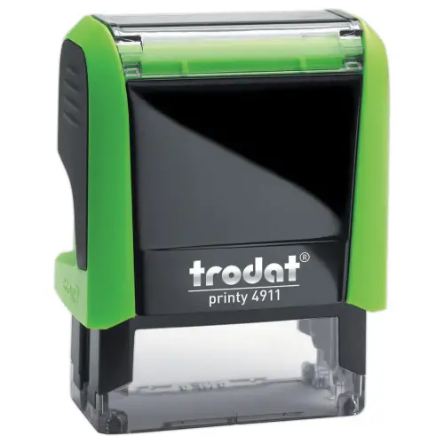 Groene stempel PRINTY 4911 zwarte inkt- 4 regels