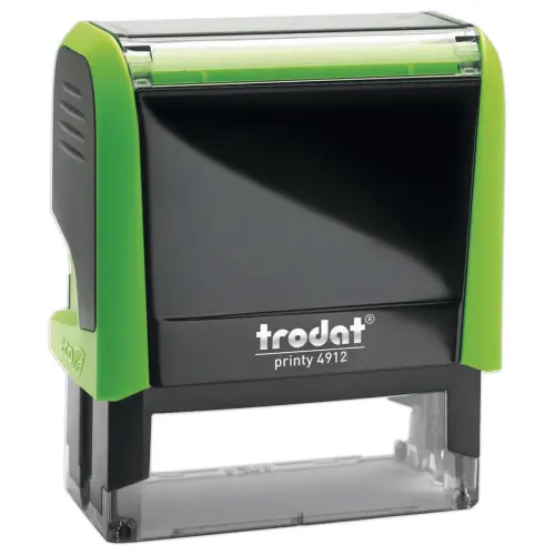 Groene stempel PRINTY 4912 zwarte inkt- 5 regels 