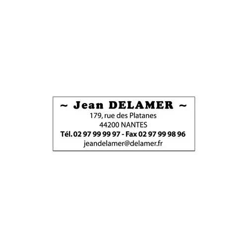 Grijze stempel PRINTY 4913 zwarte inkt- 6 regels 