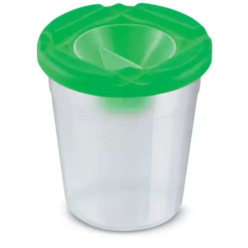 Antikleefpot met hersluitbaar deksel en penseelhouder Wonday - assorti kleuren - set van 3