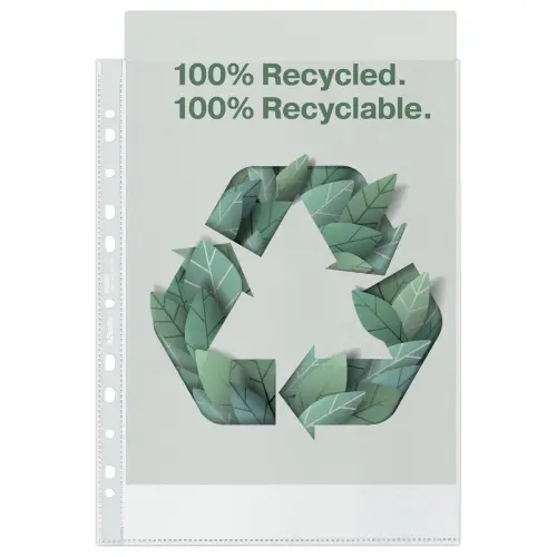 100 Geperforeerde hoezen - polypropyleen gerecycleerd 7/100e - ESSELTE