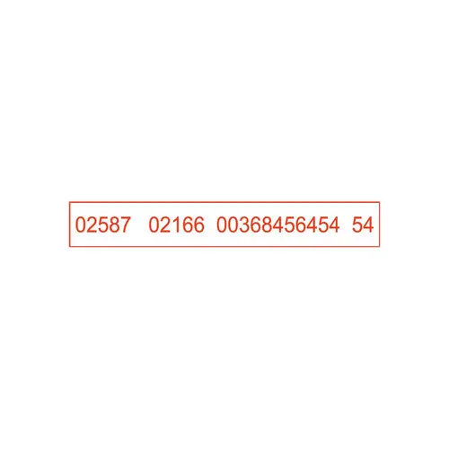 Persona stempel Printy 4916 rood - 70 x 10 mm - maxi 2 lijnen 