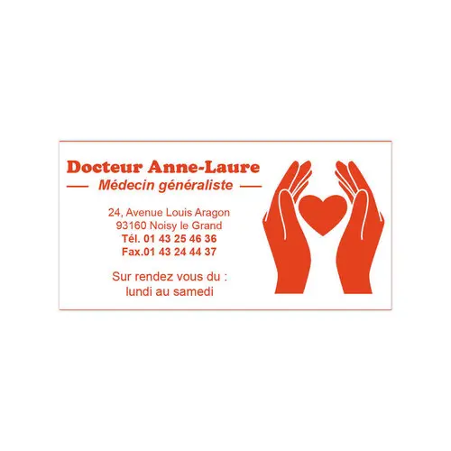 Persona stempel Printy 4926 rood - 75 x 38 mm - maxi 9 lijnen