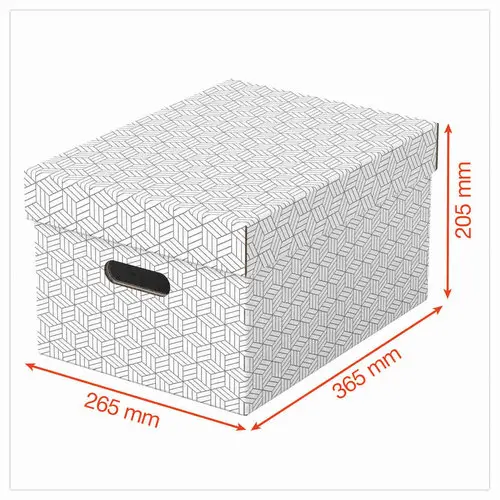 3 Opbergdozen Home - Maat M - Wit - ESSELTE