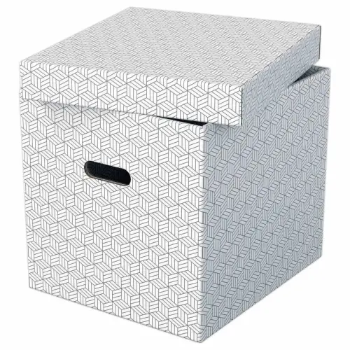 3 Opbergdozen Home - Cube-formaat - Wit - ESSELTE