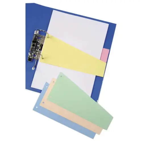 60 Trapeziumvormige tabbladen - Diverse pastelkleuren