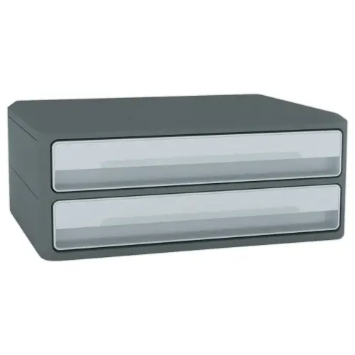 Module met 2 lades MOOVUP Secure Agile CEP Afm: 37x27,5 H14,6 cm grijs