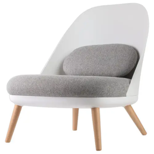 Fauteuil COCOON Wit / Grijs Geassembleerd