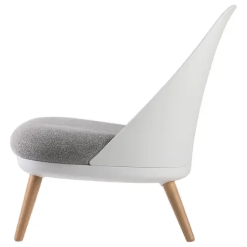 Fauteuil COCOON Wit / Grijs Geassembleerd
