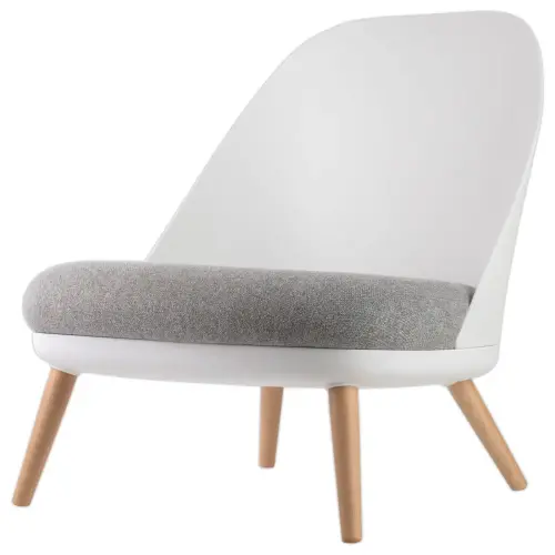 Fauteuil COCOON Wit / Grijs Geassembleerd