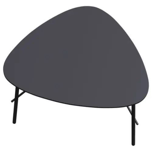 Bijzettafel 60 cm zwart