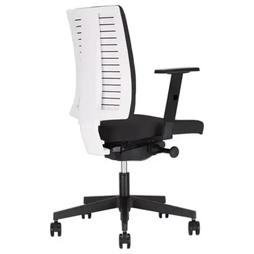 NAVIGO zitplaats synchroon witte schaal - stof en 4D armsteunen zwart gemonteerd