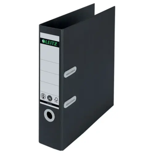 Ordner met hefboom 180&deg; gerecycleerd A4 - Rug 8 cm - Zwart - LEITZ 