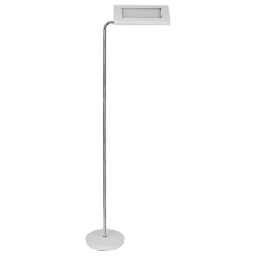LED staanlamp 25W staal/ABS - omkeerbare en draaibare kop - Wit/chroom 
