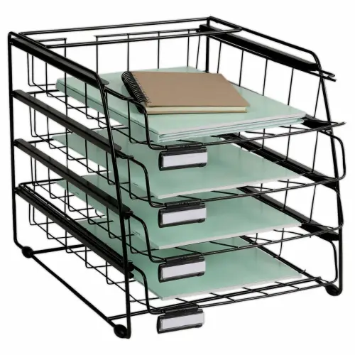 Set van 4 uitschuifbare brievenbakjes in metaaldraad 