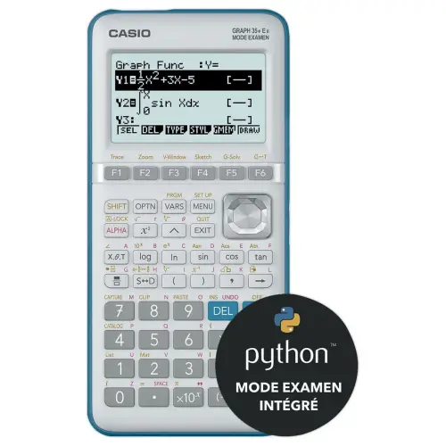 Casio GRAPH 35+E II calculator (Examenmodus - geïntegreerde Python)