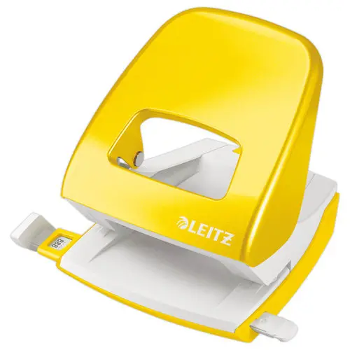 Witte perforator 2 gaten gekleurd 30 vel - Geel - LEITZ