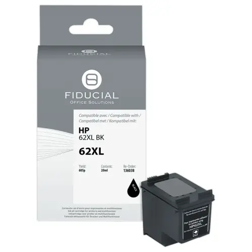 Cartridge Hp 62XL zwart compatibel FIDUCIAL