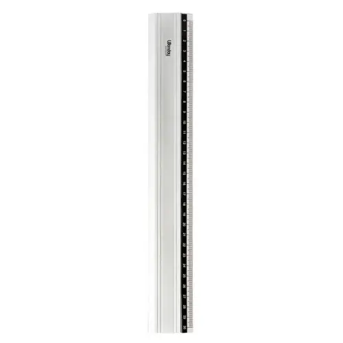 Wonday platte liniaal 30 cm - aluminium 