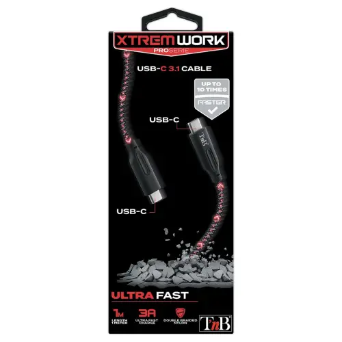 XTREM WORK USB-C naar USB-C 3.1-kabel - 1m 