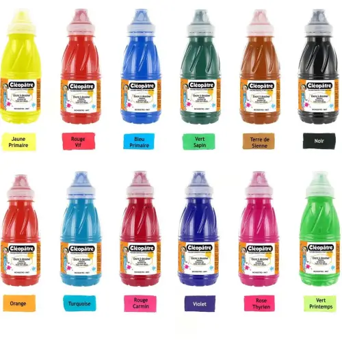 Watergebaseerde tekeninkt - CLEOPATRE - 500 ml - assorti kleuren - set van 12