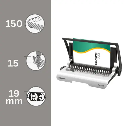 Handmatige perforator en inbinder Star - FELLOWES