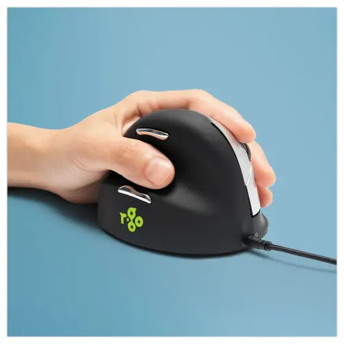 R-Go HE Ergonomische verticale muis bedraad voor linkshandigen model medium