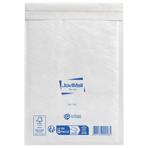 100 Witte gewatteerde Kraft hoezen met schuim 79gr formaat type F/3