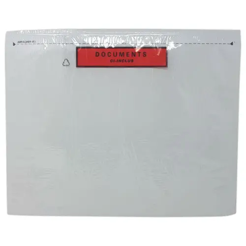 500 Plakhoezen 'DOCUMENTS CI-INCLUS' formaat A4 320x250 mm