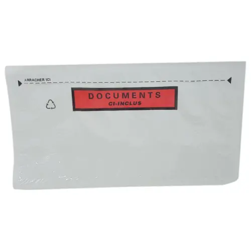 1000 Kleefenveloppen "Documents ci-inclus" - 228 x 120 mm