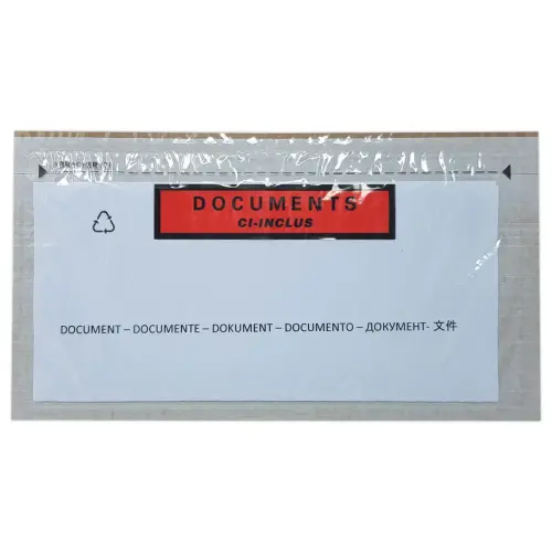 1000 Kleefenveloppen "Documents ci-inclus" - 228 x 120 mm